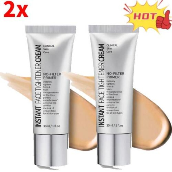 2x Instant Face Tightener No-Filter Primer, Instant Face Tightener 30mlA 1pcs