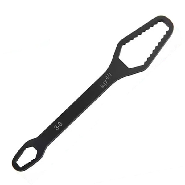 Universal Dubbelhuvud Torx Nyckel Självspännande Justerbar Skiftnyckel Black One size