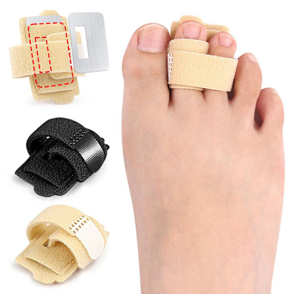 Stöd för korrigering av hallux valgus med rem och spänne Black 1pcs