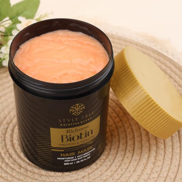 Biotin Protein & Keratin Hårmask 800ML – Stärker & Reparerar Skadat Hår