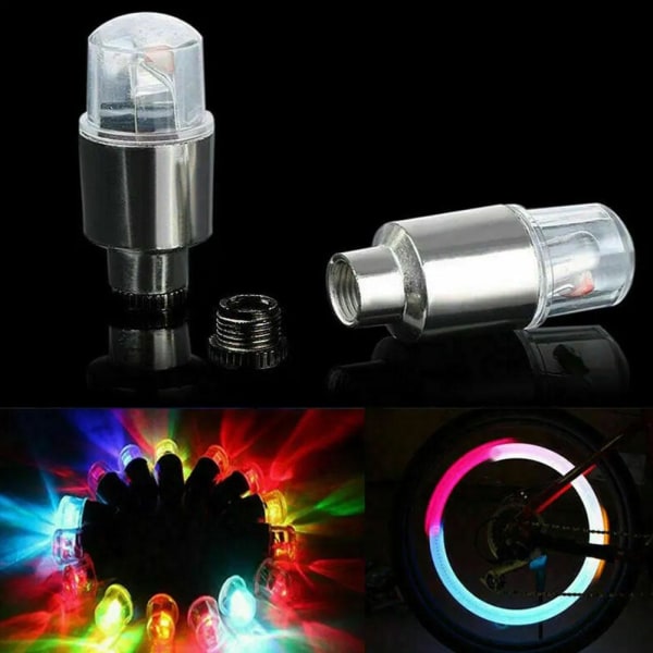 2 st Ventilhatt LED för Cykel Bil Motorcykel Hjul Ti Green light 2pcs