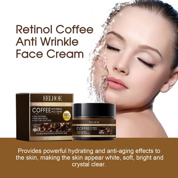 Retinol Kaffe Hudkräm: Mild och Närande Ansiktsfuktighetskräm