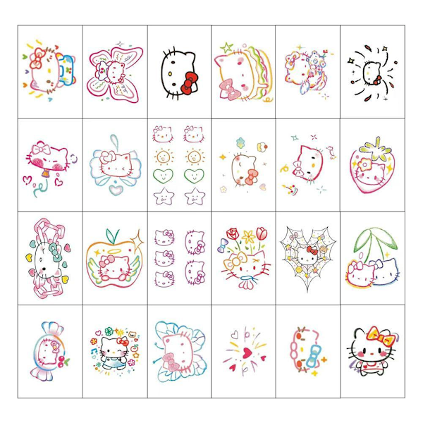 Cinnamoroll Temporär Tatuering ▲ζ W7A5 H9U4 F4O2 W2V7 24pcs 1set