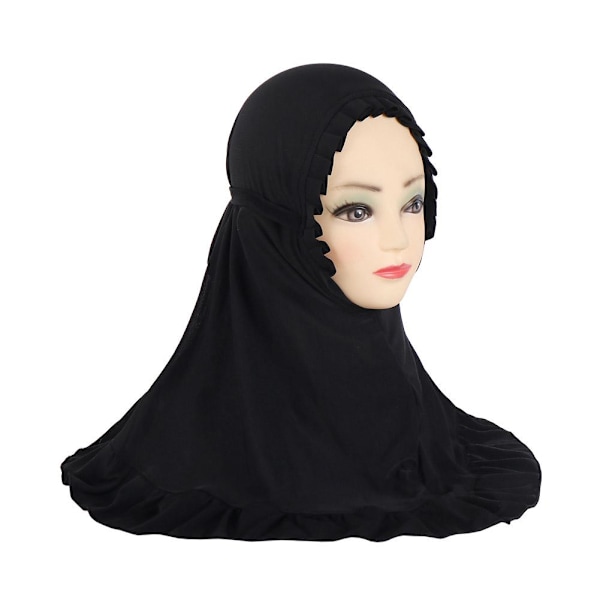 Heltäckande Hijab Amira Turban Scarf Barn Flickor Scarves Huvudskydd Gray 1pcs