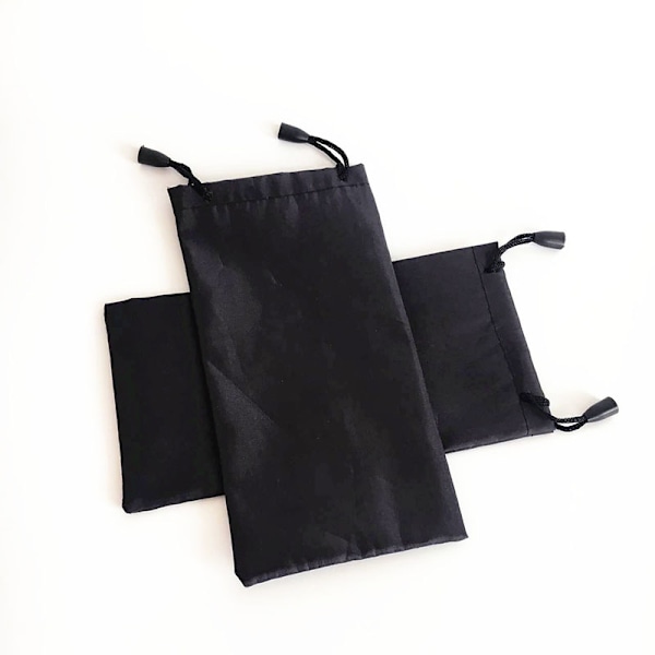 1-10st Svarta Solglasögon Glasögon Vattentät Tygpåse Väska Co black1 one-size 5pcs