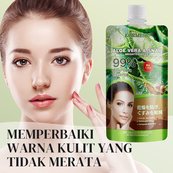 Ansiktsvård med aloe vera snigelgel
