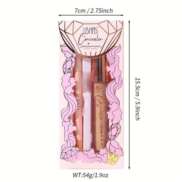 Concealer + Lipliner Sett, Vanntett Øyenskyggestift, Highlighter, Matt CS420A