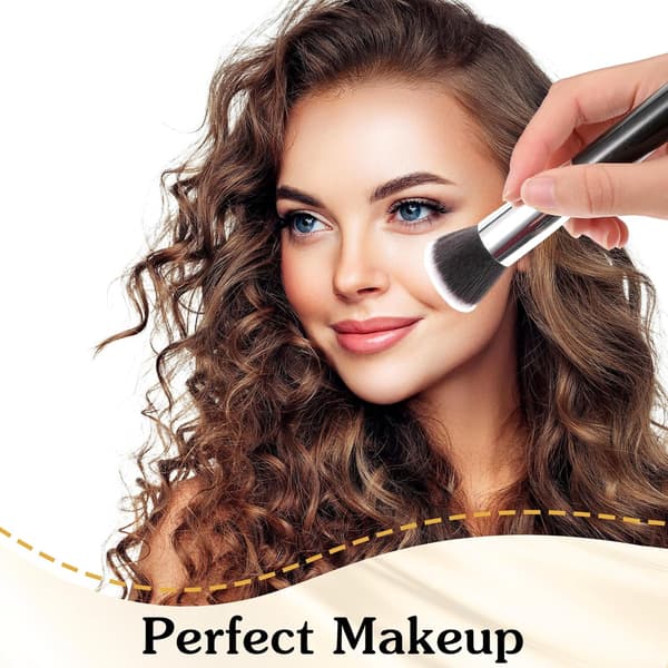 16 stk. flad top foundationbørste ansigtsblush makeupbørste til flydende, creme, pudder, blending, buffing, stippling ansigtsmakeupværktøjer