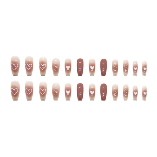 24st Nail Art Fake Nails DIY Fake Nail French Bling Finger Nail 2 one-size