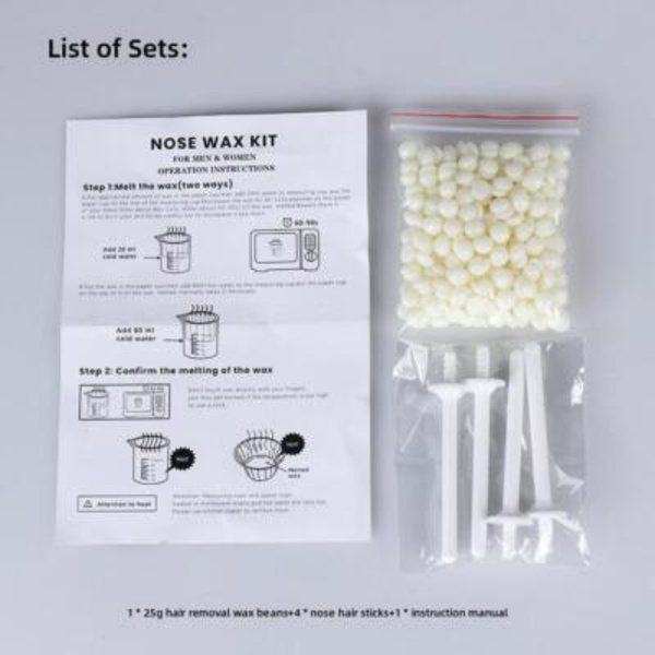 Vaxningskit för näs- och öronhår, enkla pinnar för män, näsvaxningsremsor✨ white 10pcs