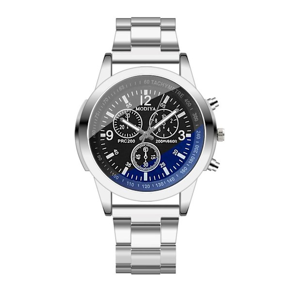 Mode Quartz Klocka Stålarmband Herrklocka Presentklocka T1E3 Black One size