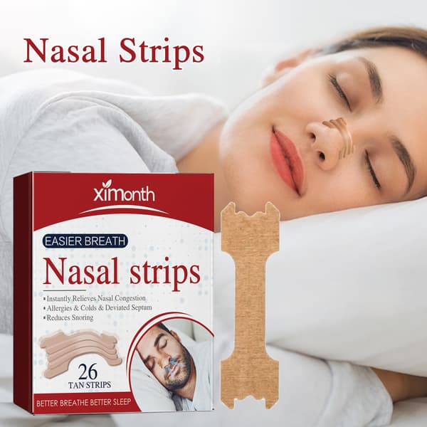 Nesestrips for behandling av dårlig søvnkvalitet, snorking og munnpusting.