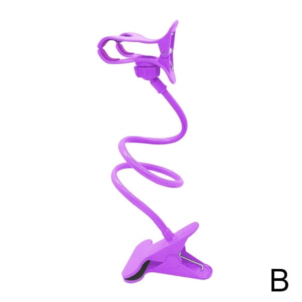 Lazy Arm Mobiltelefonfäste Flexibel Hållare Gooseneck Clamp J8T1 pink One-size