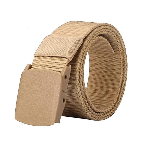 Nylonbälte Herr Elastiska Taktiska Nylonbälten För Jeans Byxor Rem> B3A0 H8V4 khaki one-size