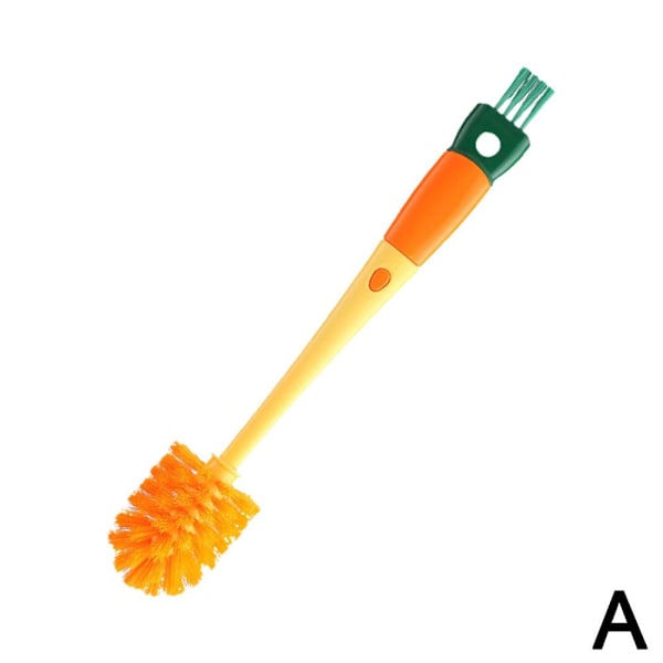 TPALPKT Vattenflaska Rengöringsborste 4 i 1 Silikon Avtagbar B orange 1pcs