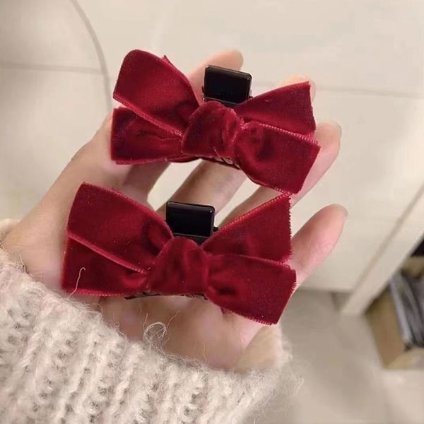 Sammetsrosett Hårclips Söt Rosett Liten Hårclips Klämma Prinsessa Gir red 1set