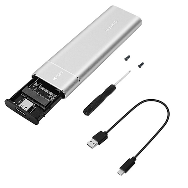 Ny ORICO M.2 NVMe SATA USB C 3.2 Adapter Extern SSD-hölje sliver NGFF