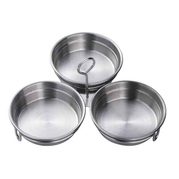3-pack Äggkokare i rostfritt stål med handtag, lätt att Ex  Love 1pcs