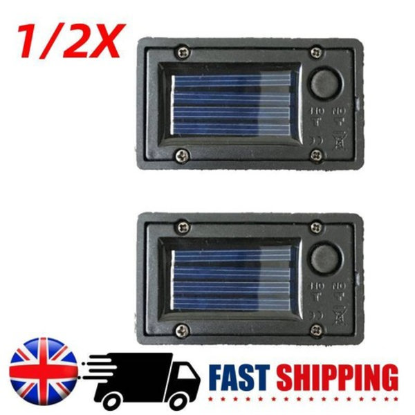 1/2X Rektangulär Ersättning Trädgård Solcell LED Ljus Batteri 2023 Box UK ST blackA One-size 2pcs