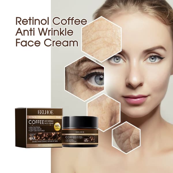 Retinol Kaffe Hudkräm: Mild och Närande Ansiktsfuktighetskräm