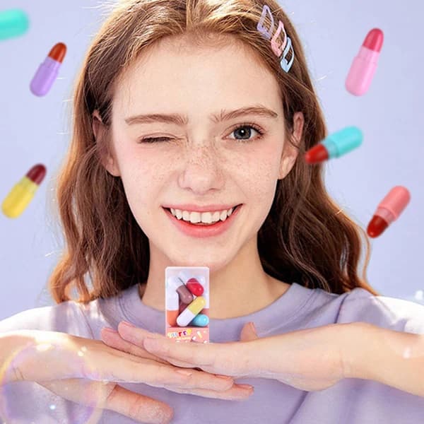 12 farver mini læbestiftsæt til læbemakeup