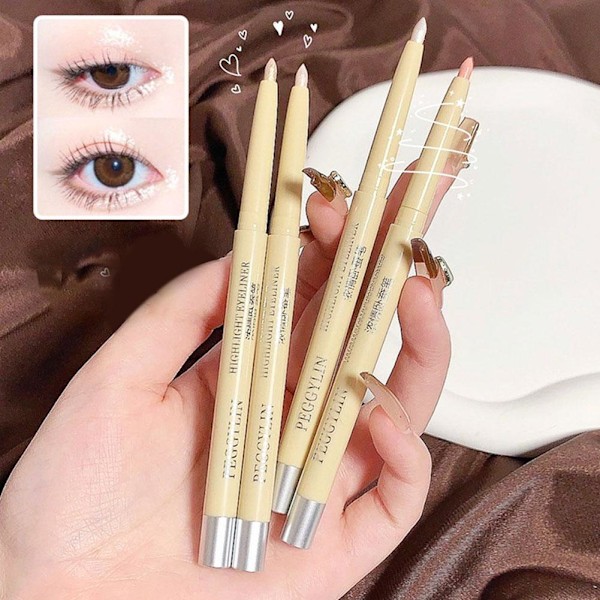 1x Vattentät Highlighter Makeup Pen Eyeliner Pen Liggande Silkworm E 02 # Galaxy Aurora one-size