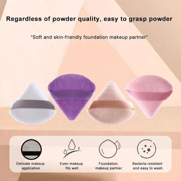 11 st Sminksvamp Set Makeup Ägg Tumme Puderpuff Mini Puff Bomullspuder A4E5 yellow 11pcs