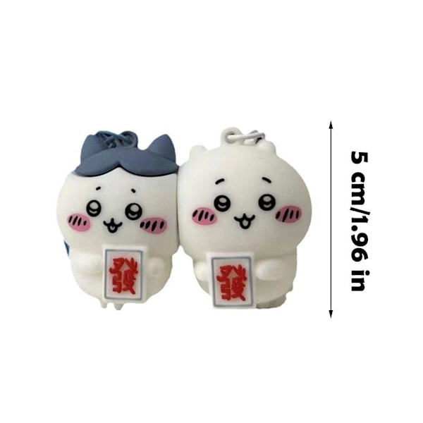 Söt Cartoon Bild Nyckelring Chiikawa Magnetisk Kram Nyckelring Väska P White One size