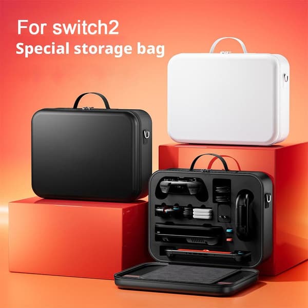 Nylonveske for Switch2-konsolltilbehør Oppbevaring Bæreveske Reiseveske Ny U0 black single handle