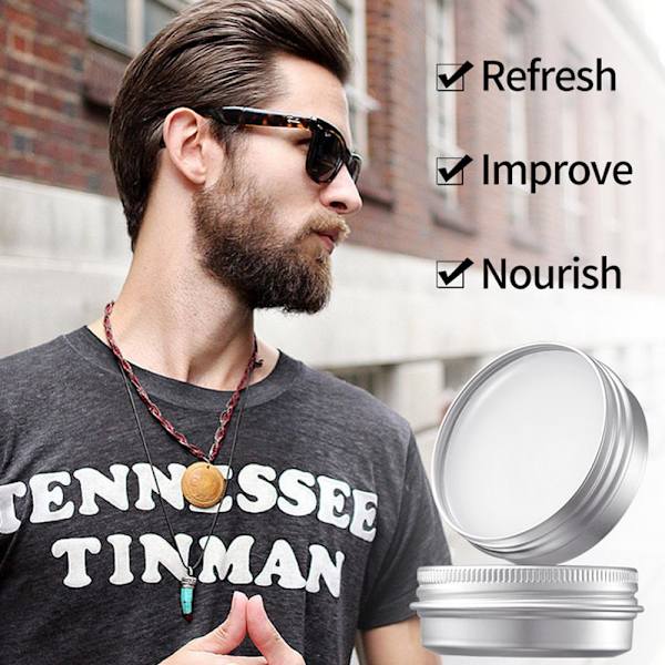 Naturligt skäggbalsam Professionell skäggvårdsprodukt Organisk mustasch whiteA 20g 5pcs