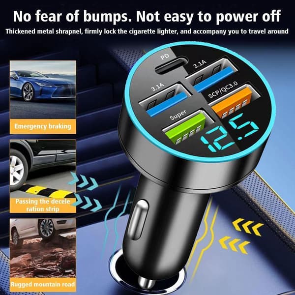 USB PD 30W Typ-C Billaddare Snabbladdningsadapter för iPhone Max 12 11 13 D8V1