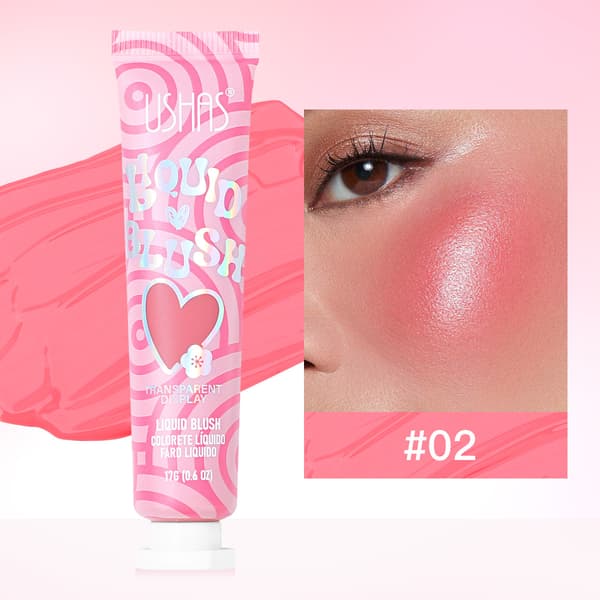 Skønhedsspecifik cremeblush, hjerteformet flydende blush UC131