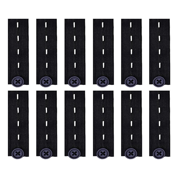 Magstödsbälte med förlängningsklämma, Elastiskt + Justerbart + Bekvämt BlackB 5pcs