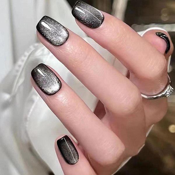 Cat Eye Effekt Press On Naglar UV Gel Polish Handgjorda Cat Eye Fake MY-2-2 24pcs