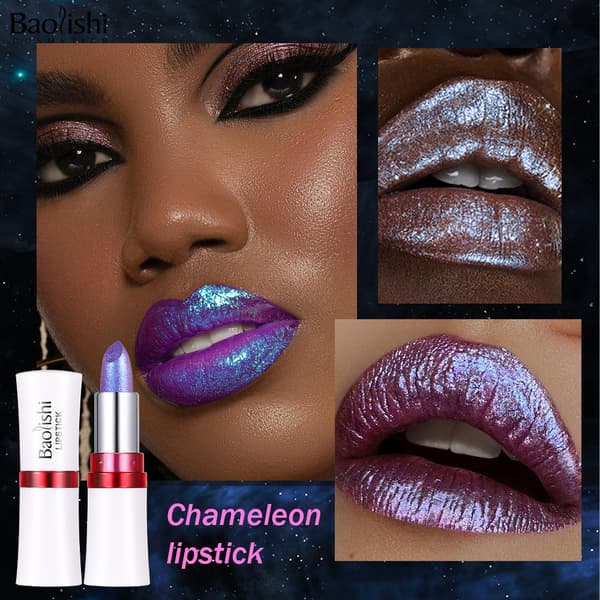 Kameleon Lipgloss - Perlefarveskiftende Guld Flash Læbestift #1