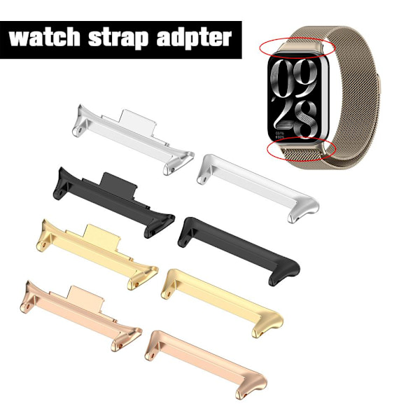 Klockarmbandskonnektor Bandlänk Adapter för Xiaomi Band 8 Pro Wa silver 22mm