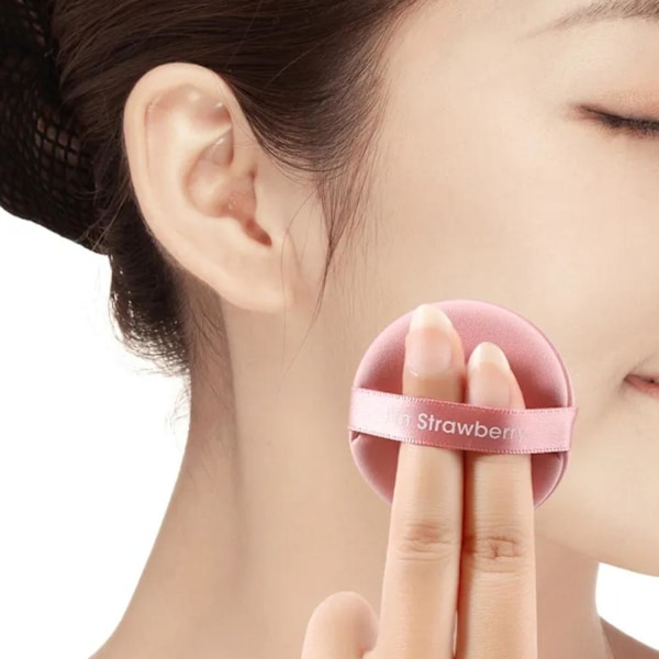 Luftkudde Puff Nonlatex Sminksvamp Slumpmässig Färg Fluffig Mjuk Rund Puff För Våt Och Torr Applicering 1 St Droplet style one size