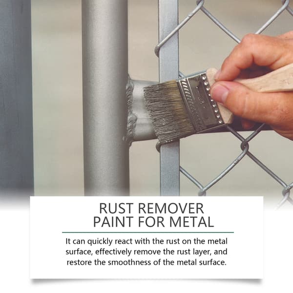 Metal rustfjerner maling: fjerner og forhindrer rust på metaloverflader, giver langvarig beskyttelse og hurtigtørrende rustfjerner.