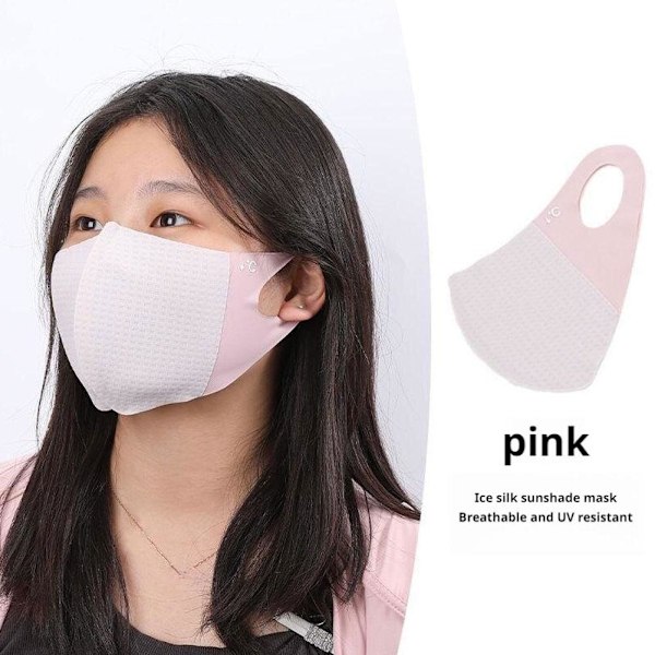 Andningsbar Issilkesmask Spårlös Anti Pollen Solskyddsmask Ant Tea One size