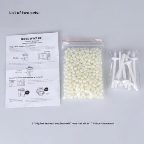Vaxningskit för näs- och öronhår, enkla pinnar för män, näsvaxningsremsor✨ white 10pcs