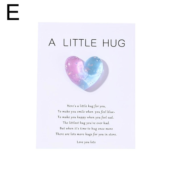 Pocket Hug Token-gåvor Pocket Hug-kort Inspirerande gåvor för pink+white 1pcs