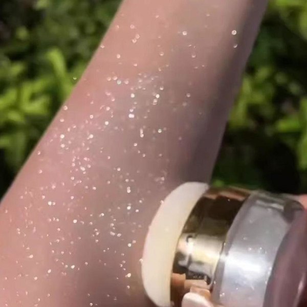 Glittrande Fairy High Light Kroppsglitter Puder Klapp Puder Mo