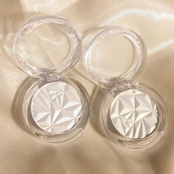Fairy Diamond Powder Ansikte Skugga Highlight Rouge Pärlglitter Combo  1 # Moonlight Silver one-size