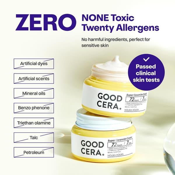 Good Cera Super Ceramide Cream | Lugnande ansiktskräm & hudfuktighetskräm | Ceramidkräm Koreansk fuktighetskräm för ansiktet | Djupt närande ansiktskräm