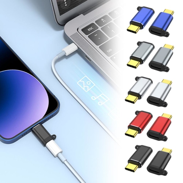 Adapter för Lightning-hona till USB-C hane för IPhone15 PD Data red front lanyard