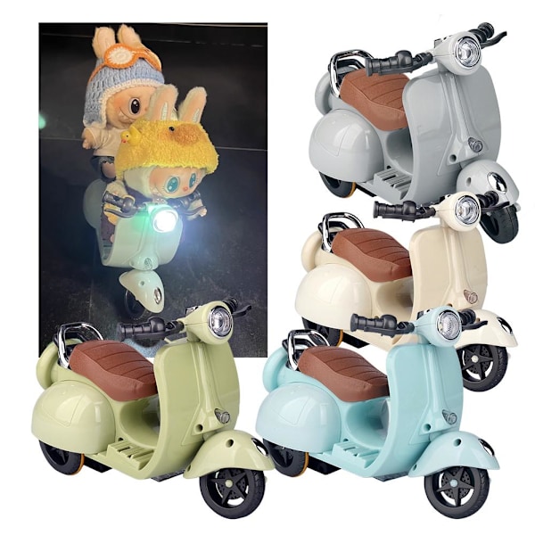 19 cm Stunt Motorcykel Leksaksbil 360 Rotation Swing Elektrisk Motorcykel Gray 1pcs