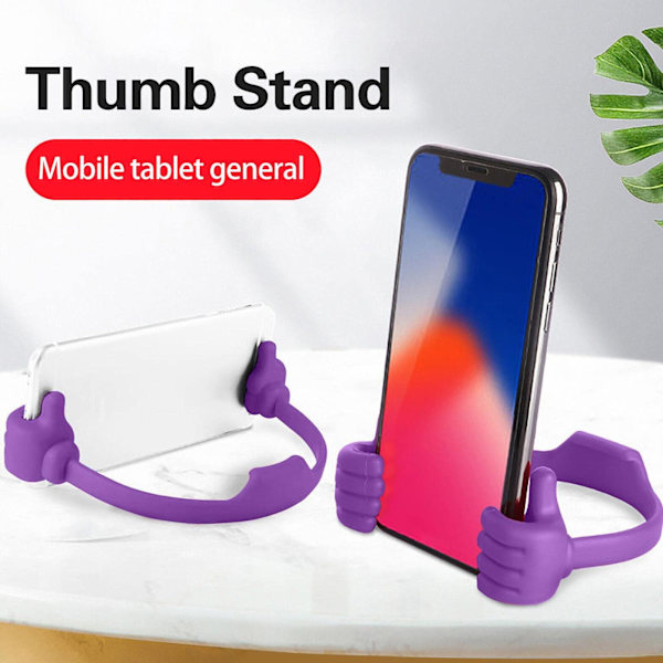 Julstrumpa Fyllning Kvinnor Telefonhållare, Tummen Upp Lat Telefonställ, Julstrumpor för Tonåringar Pojkar Vuxna Barn, Rolig Mobiltelefonhållare Ställ, Th yellow One-size
