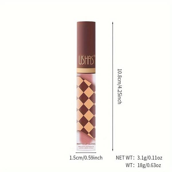 Chokolade Lipgloss Non-stick Langtidsholdbar Mat Læbestift 3-delt Sæt