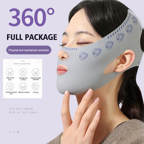 Skönhet Kvinnor Anti Rynk Ansikte Sovande Bantning Full V Bandage Mask Lyft Z7B6