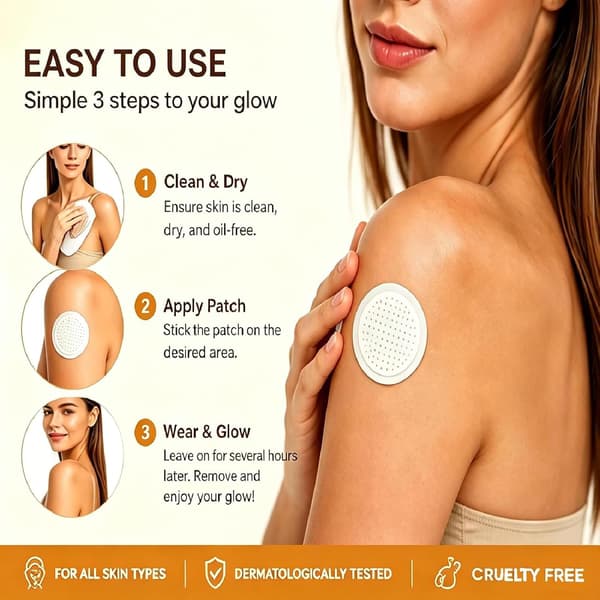 Transdermal Tanplaster, Solfri Glød Tanplaster, Velegnet til Alle Hudtyper (1)